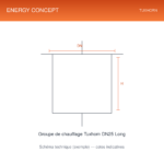 Groupe de chauffage Tuxhorn DN25 Long — schéma technique